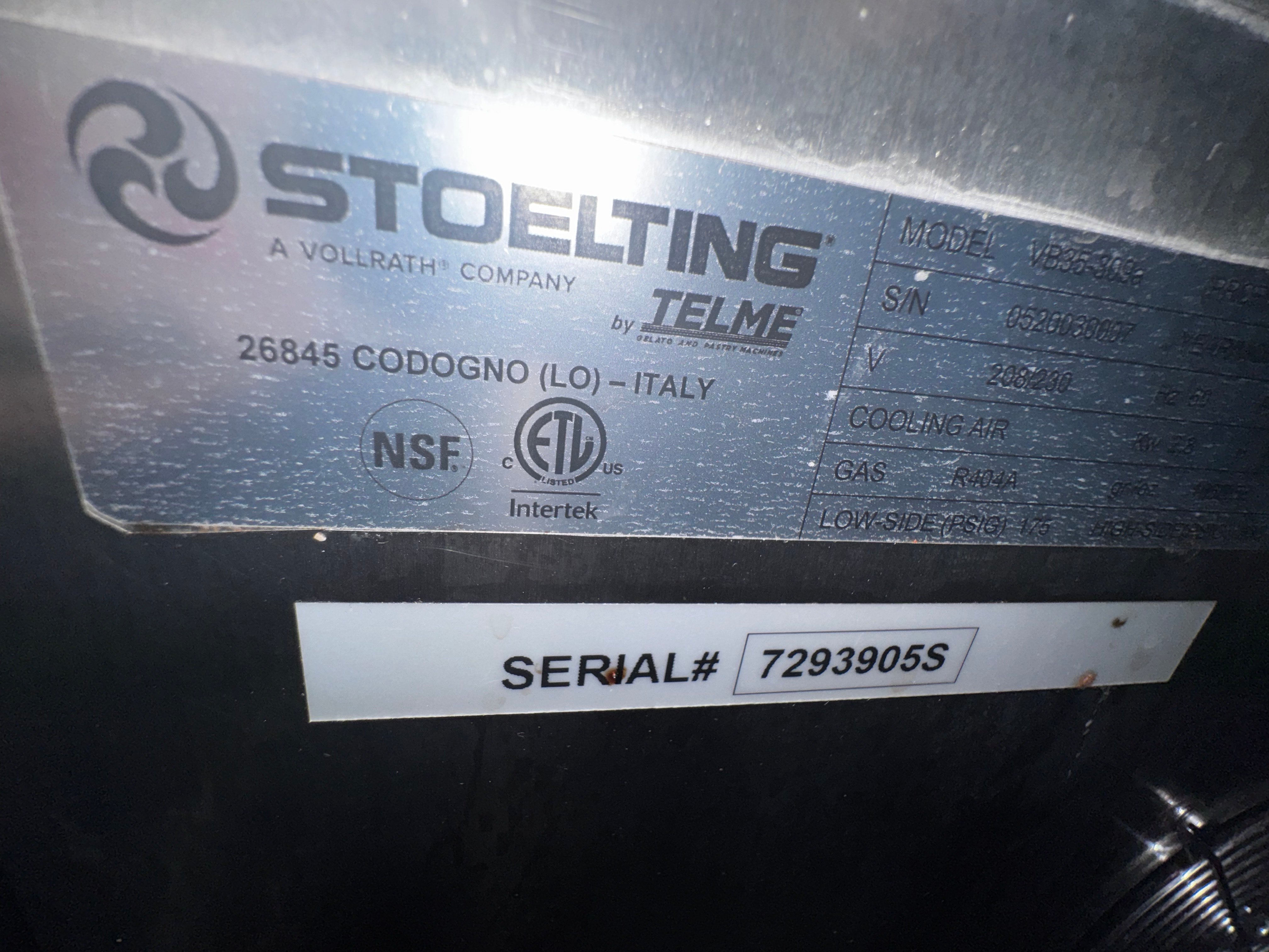 2020 Stoelting VB35-309a 3ph air