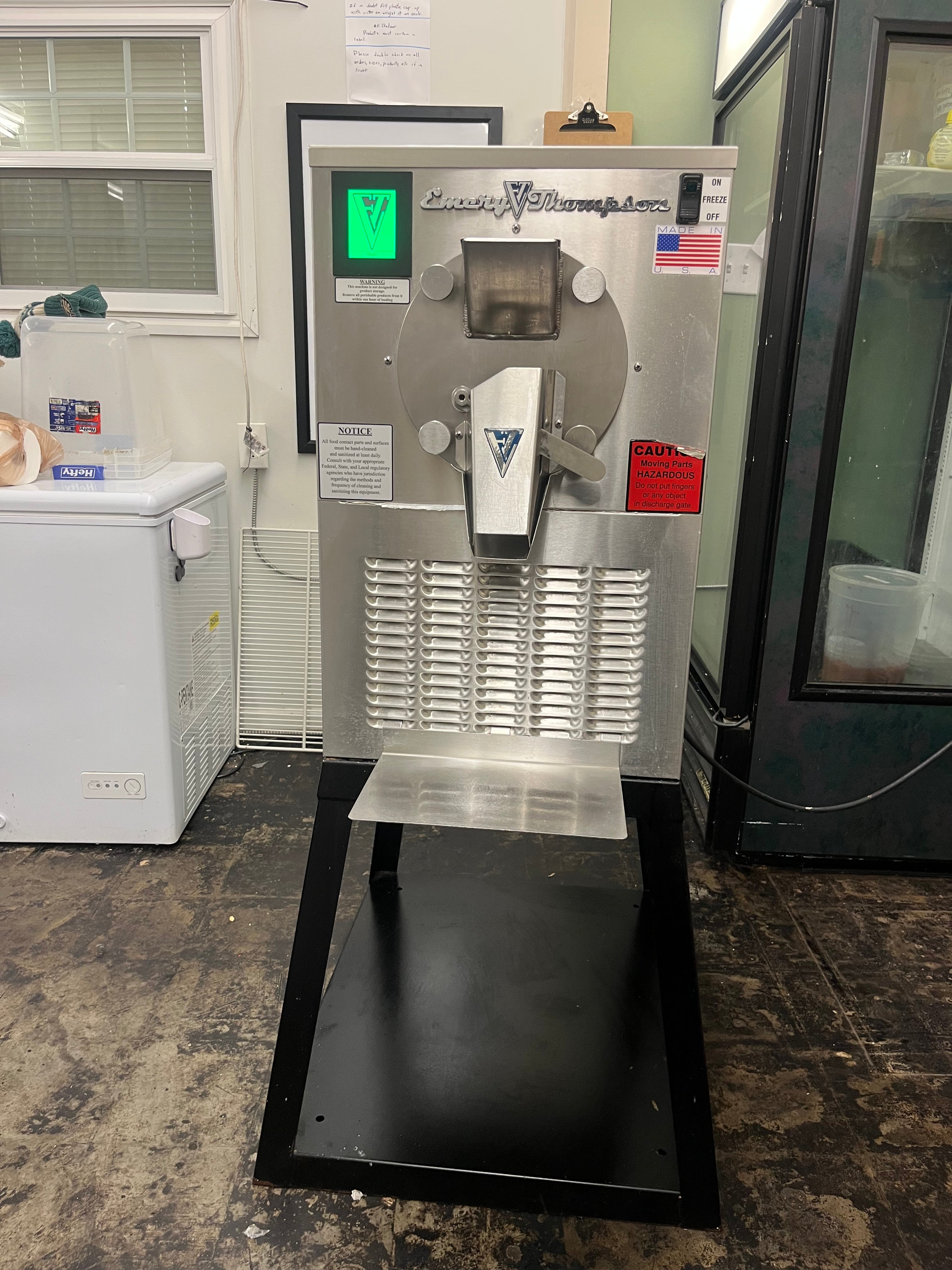 2018 Emery Thompson Batch Freezer CB350 and Stand 1ph air