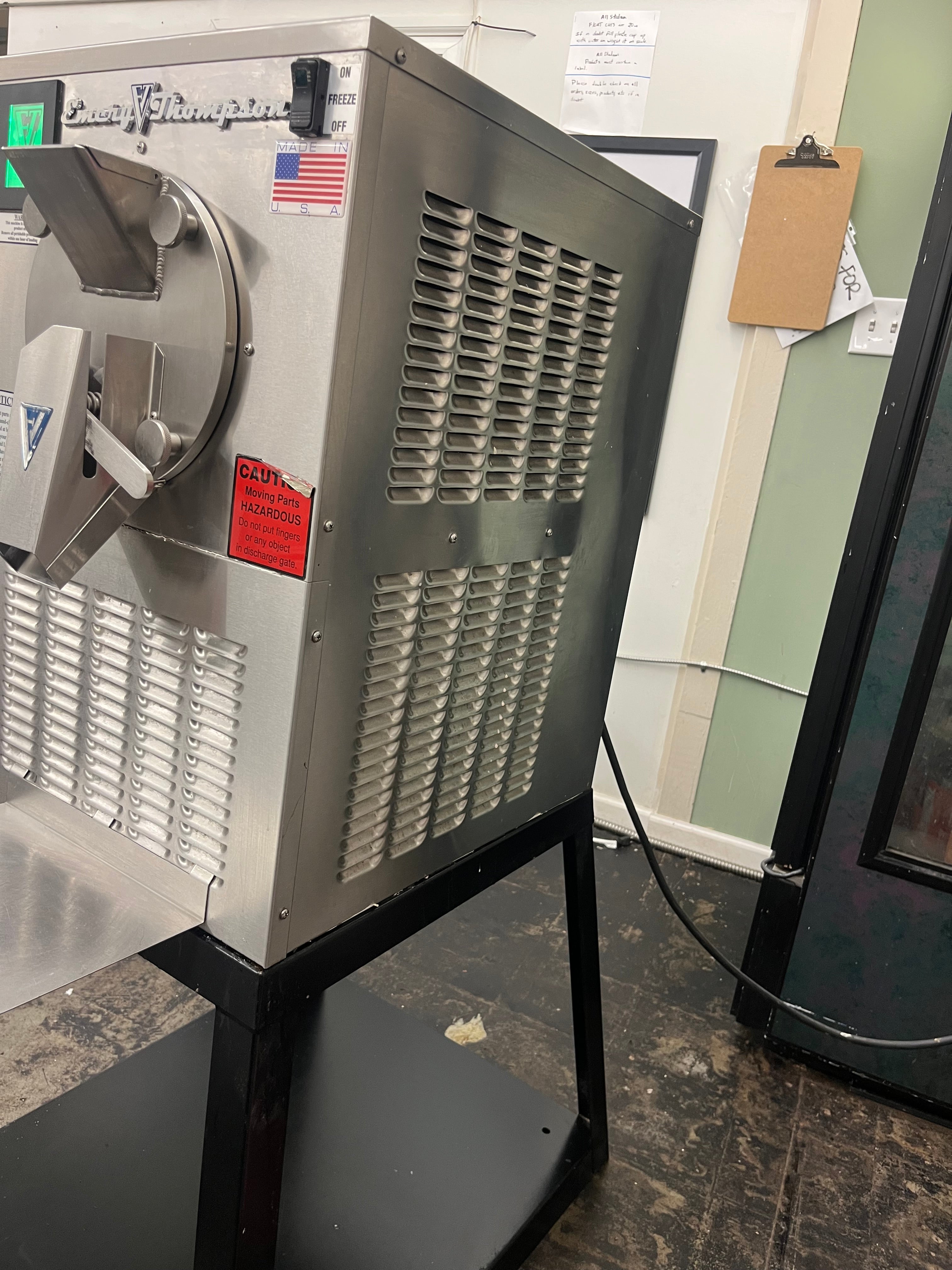 2018 Emery Thompson Batch Freezer CB350 and Stand 1ph air