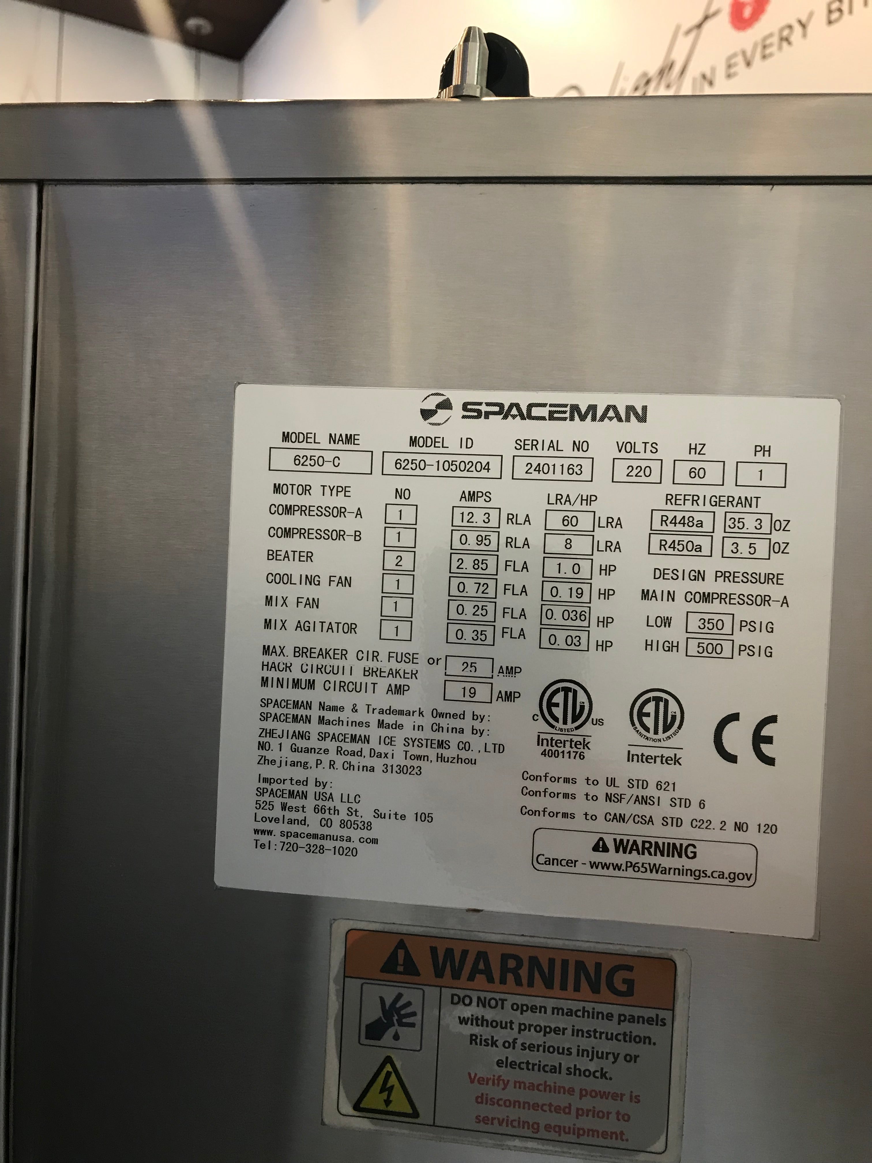 2024 Spaceman 6250C 1ph air