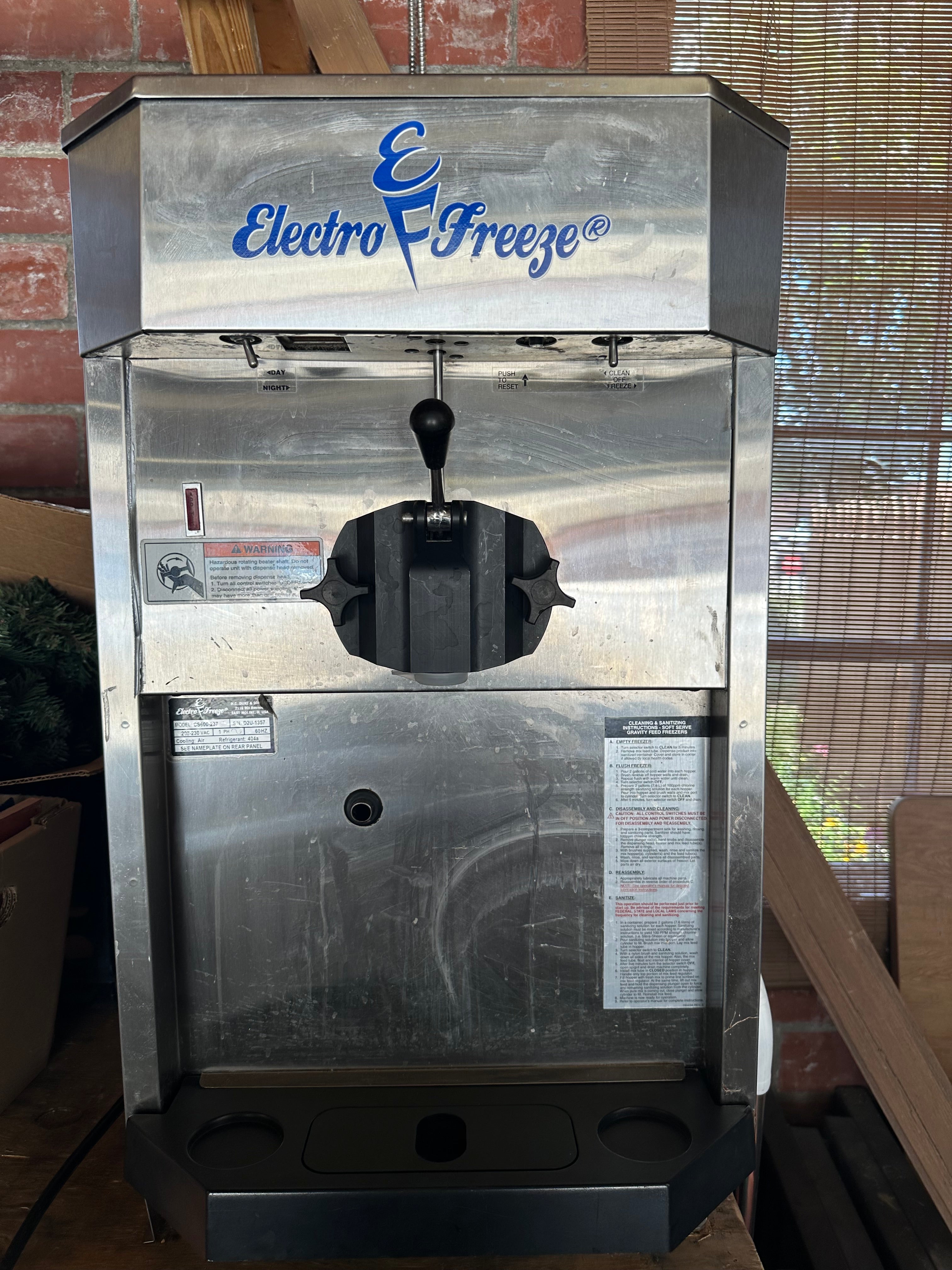 2015 Electro Freeze CS600-237 – Air Cooled – 1-Phase