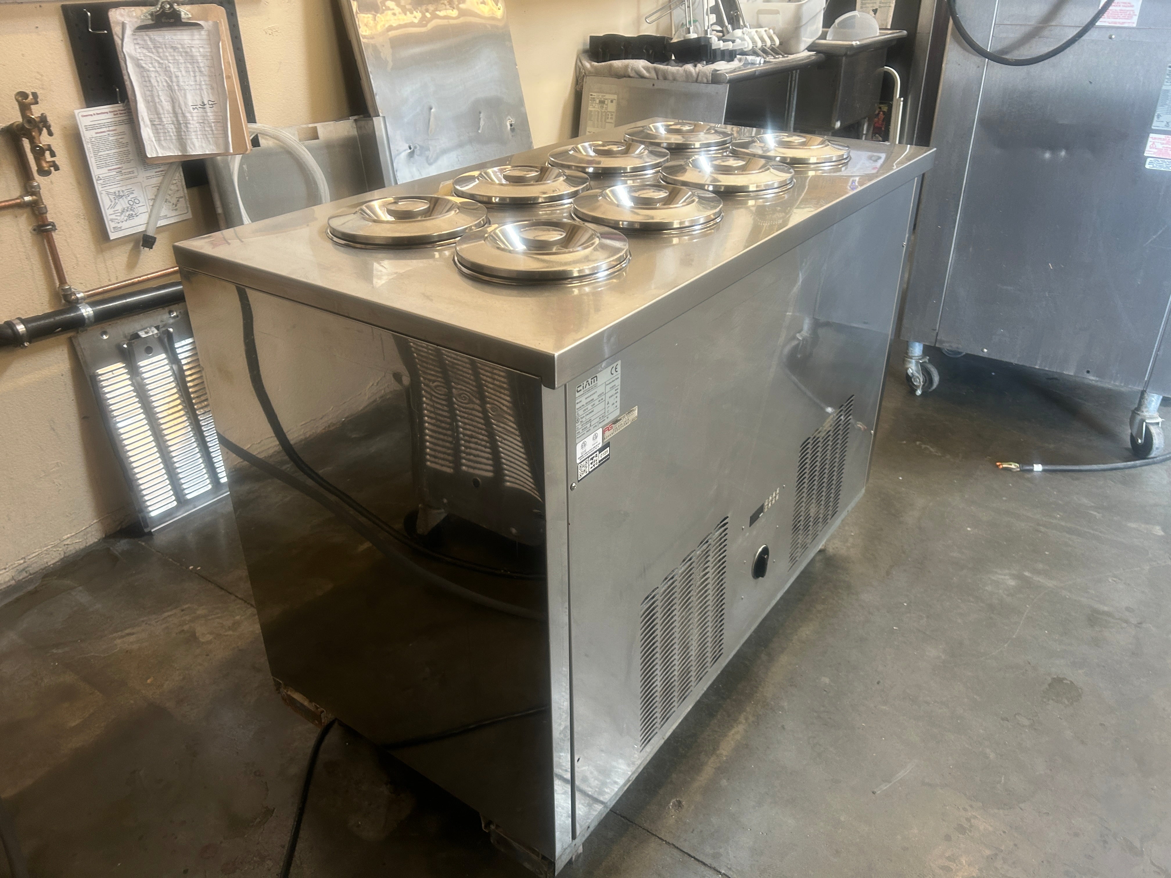 2018 8 Flavor BPGL Pozetti Style Gelato Display Freezer