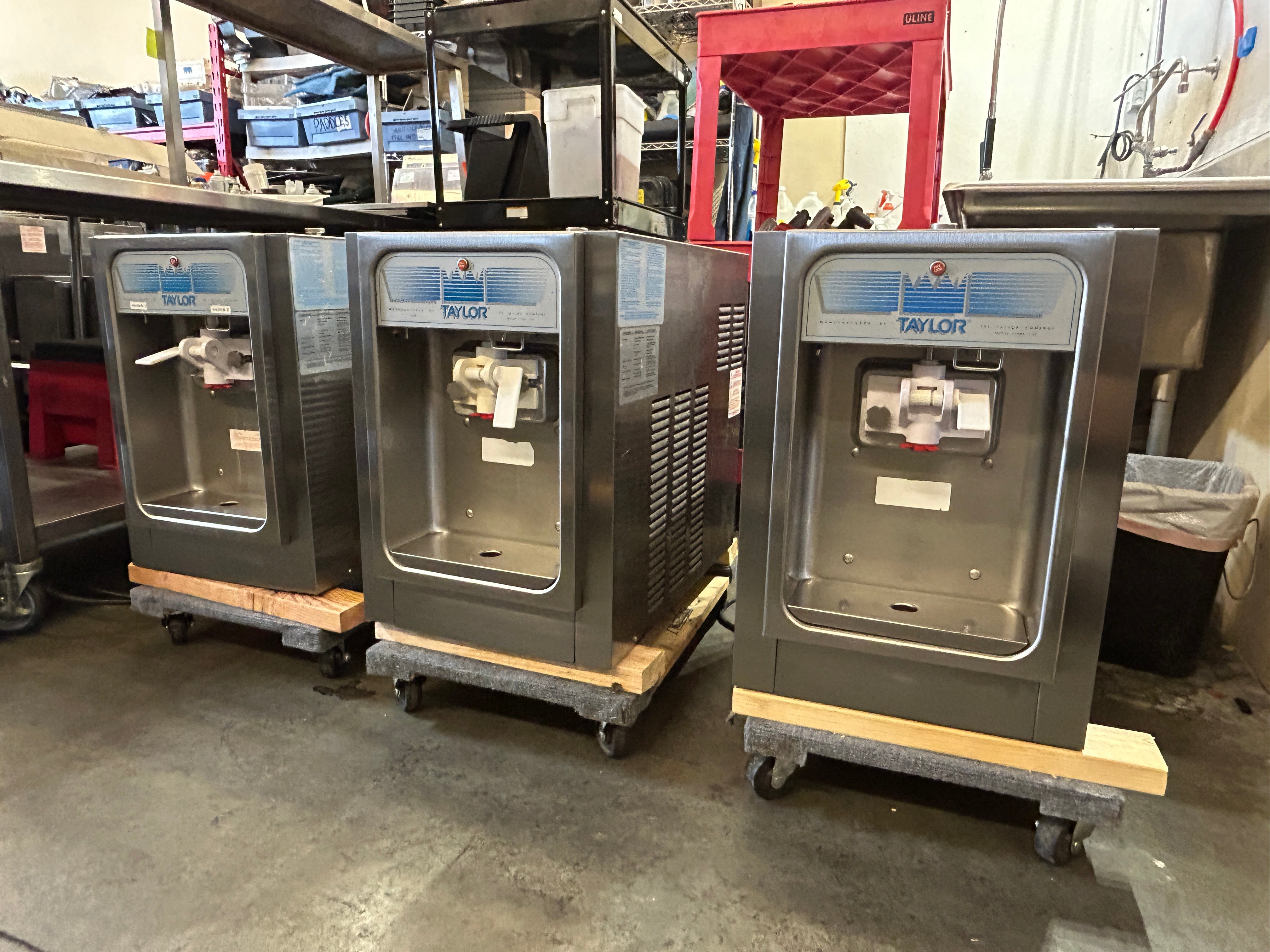 Three (3pk) Taylor 152-12 1-Ph Air Cooled Ice Cream Machines