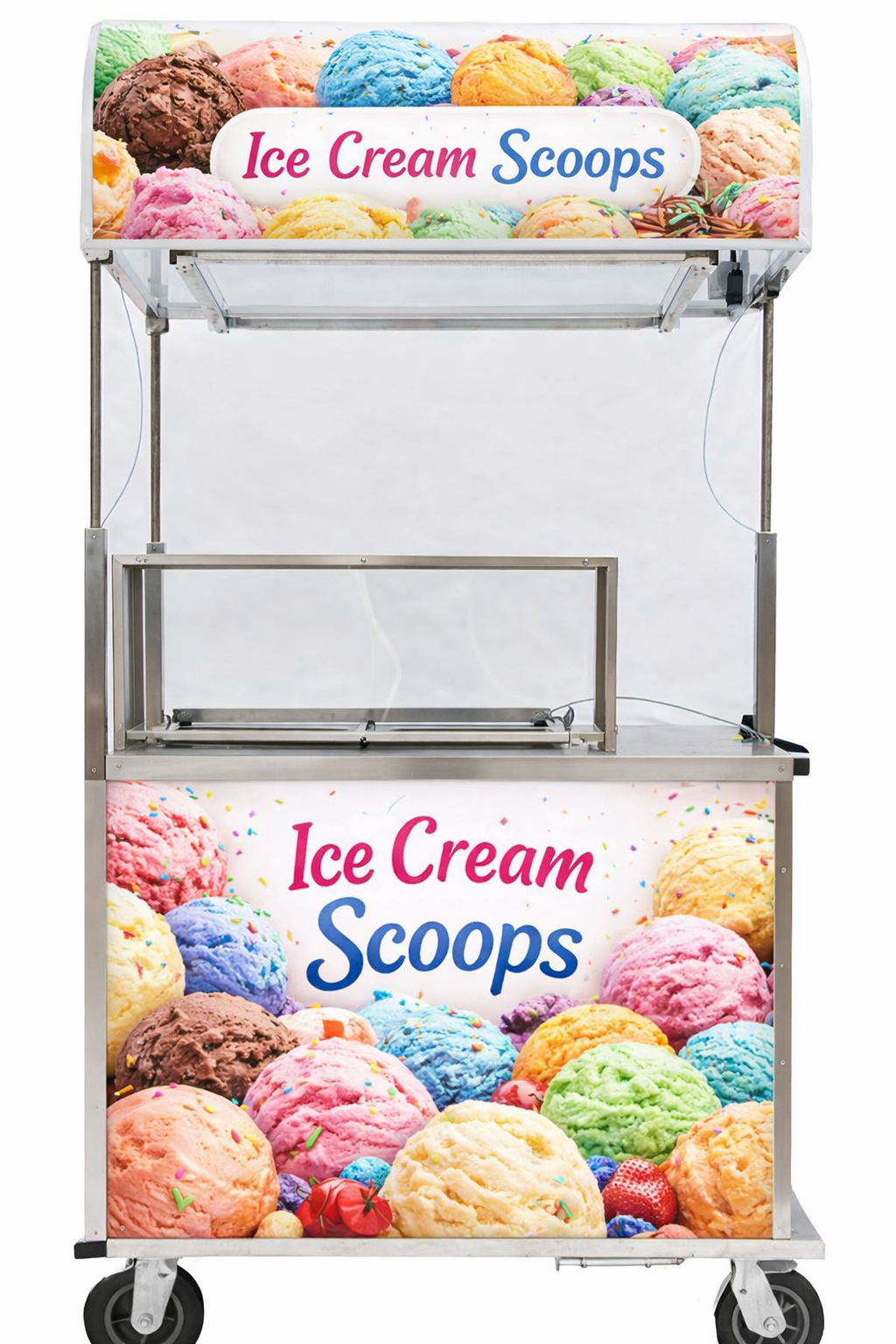 BDC8 Cold Plate Push Cart With Canopy