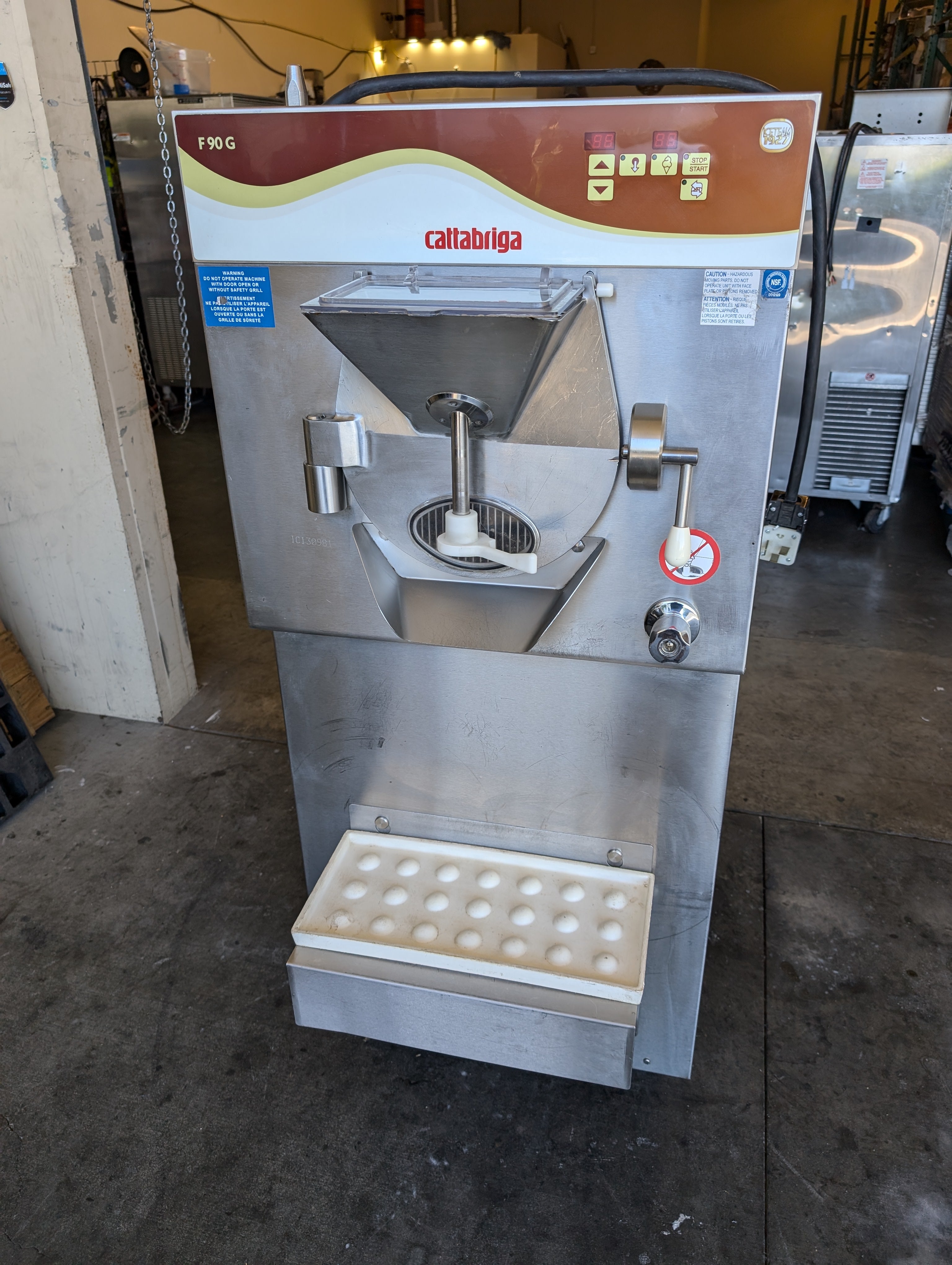 2017 Cattabriga F90 G 20 Quart Gelato Batch Freezer  3 Phase Water Cooled