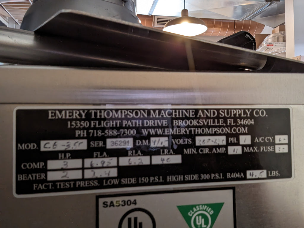 2015 Emery Thompson CB350 Batch Freezer