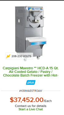 2017 Carpigiani  MAESTRO 3ph Water This unit is in Canada