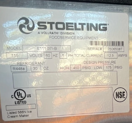 2021 Stoelting E111 1ph air