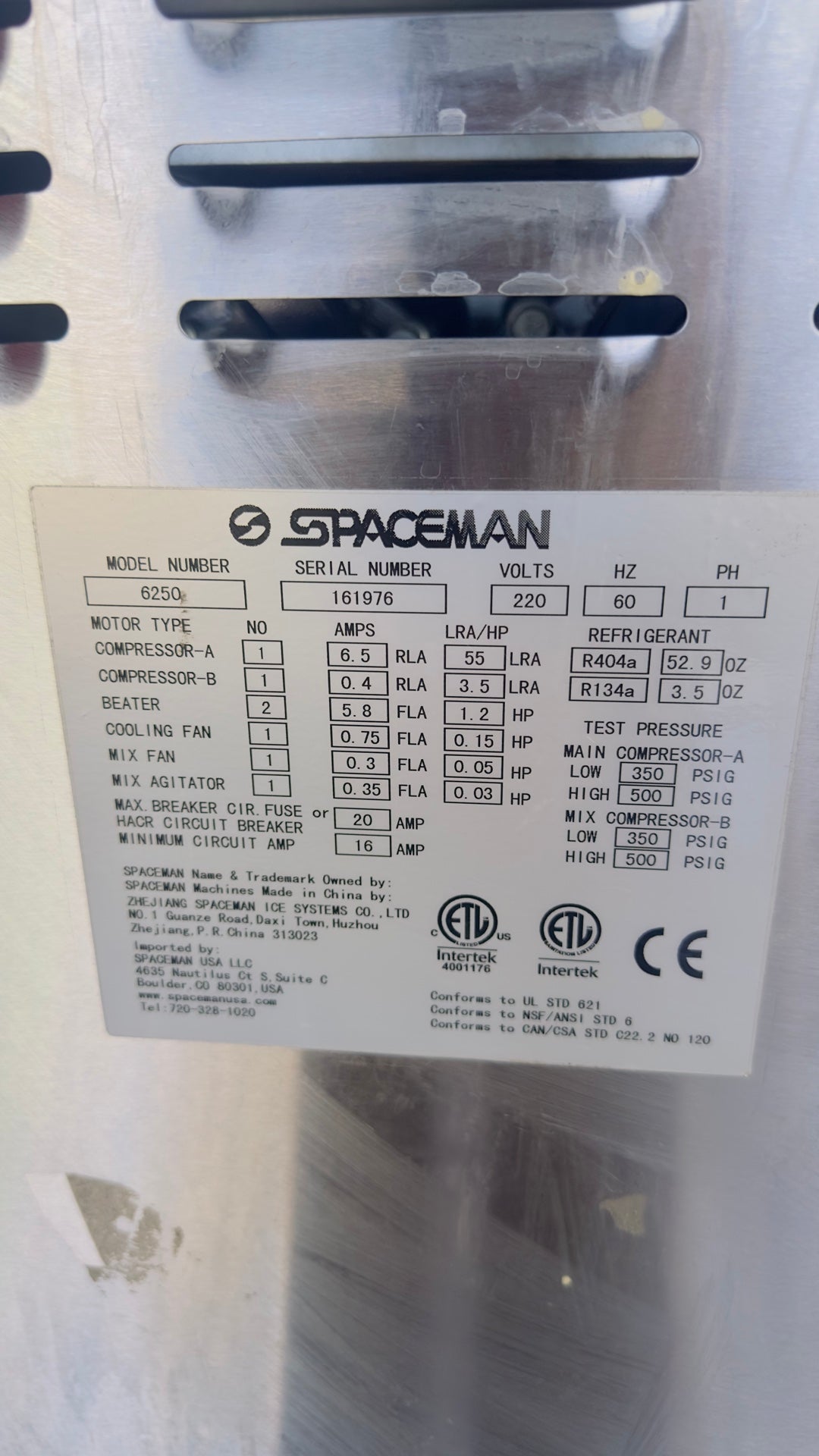 Three (3) Spaceman 6250