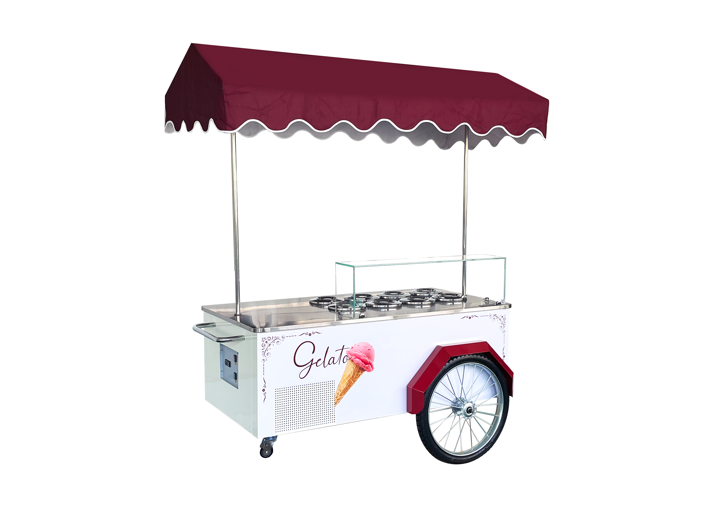 ItalCart P Gelato Cold Plate Push Cart