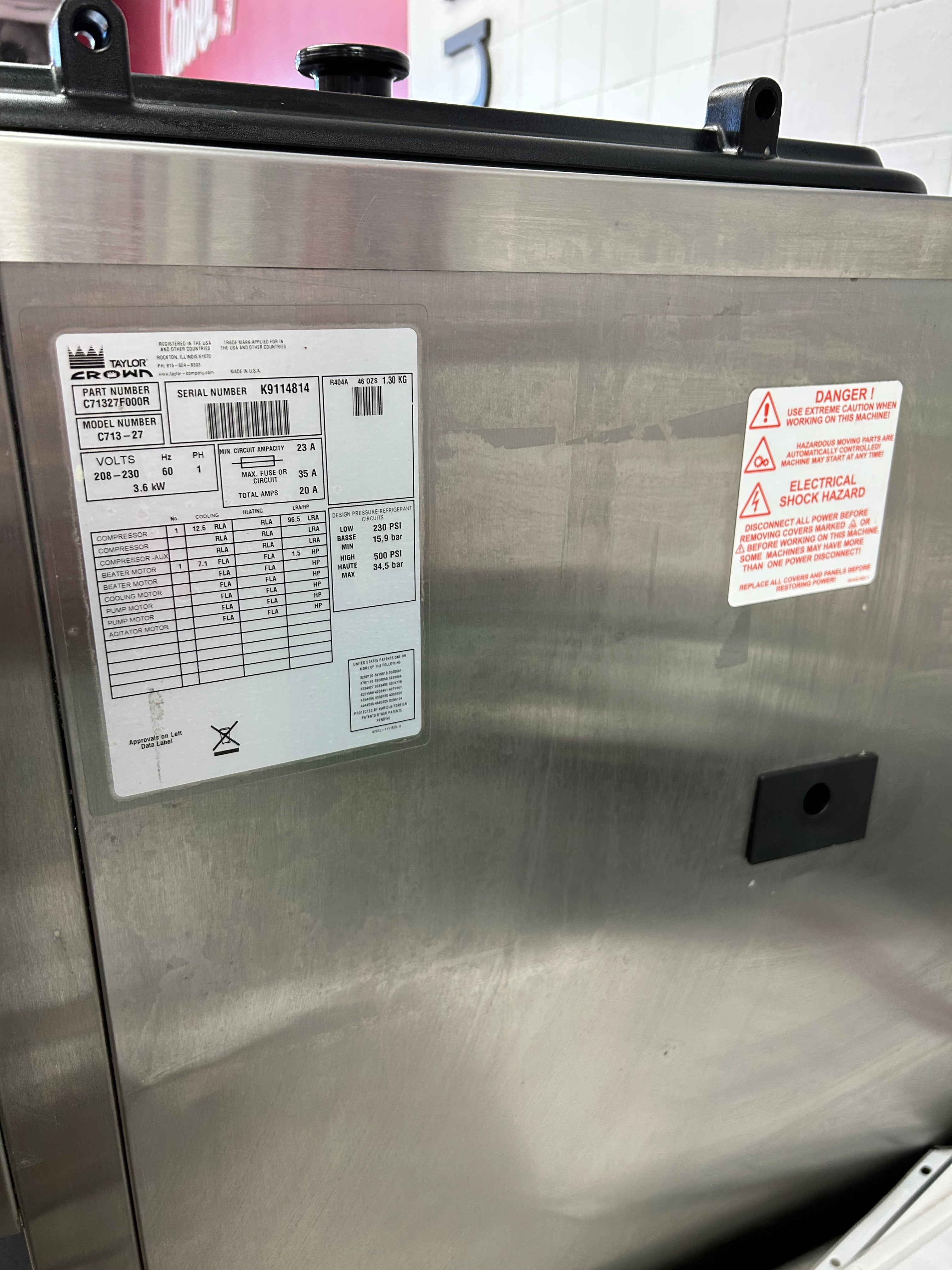 2009 Taylor C713 1ph air
