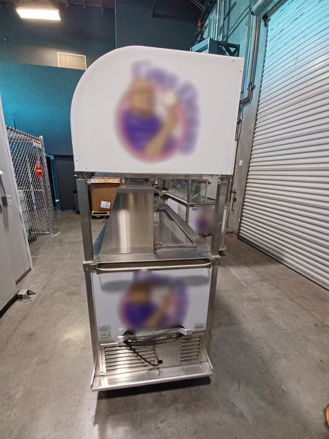 2019 BD8CE-DIP-03-CA Ice Cream Cart with Canopy and Visual Dipping Cabinet
