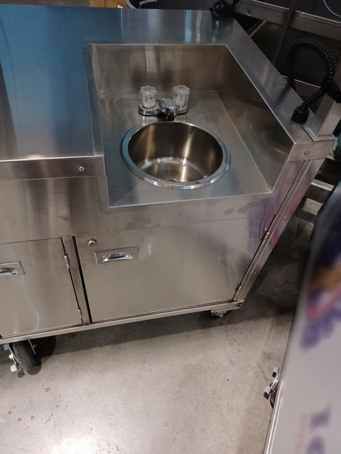 2019 BD8CE-DIP-03-CA Ice Cream Cart with Canopy and Visual Dipping Cabinet
