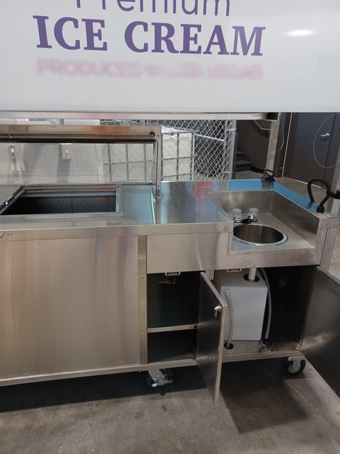 2019 BD8CE-DIP-03-CA Ice Cream Cart with Canopy and Visual Dipping Cabinet