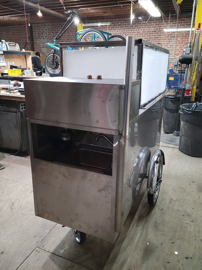 Italian Ice Push Cart with sink - Never Used
