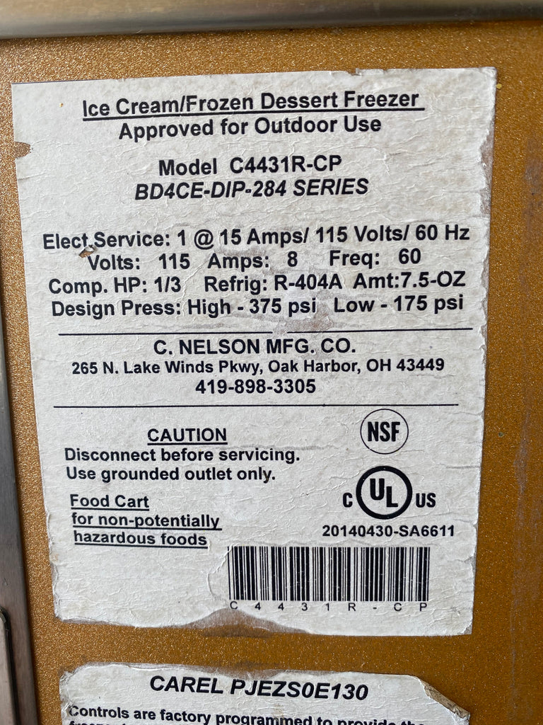 Used 2020 Nelson BD4CE-DIP Ice Cream Push Cart