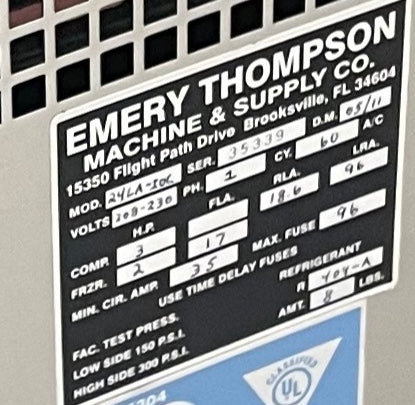 Emery Thompson - Nelson Cart - Nelson Dip Case - Irinox Blast Chiller