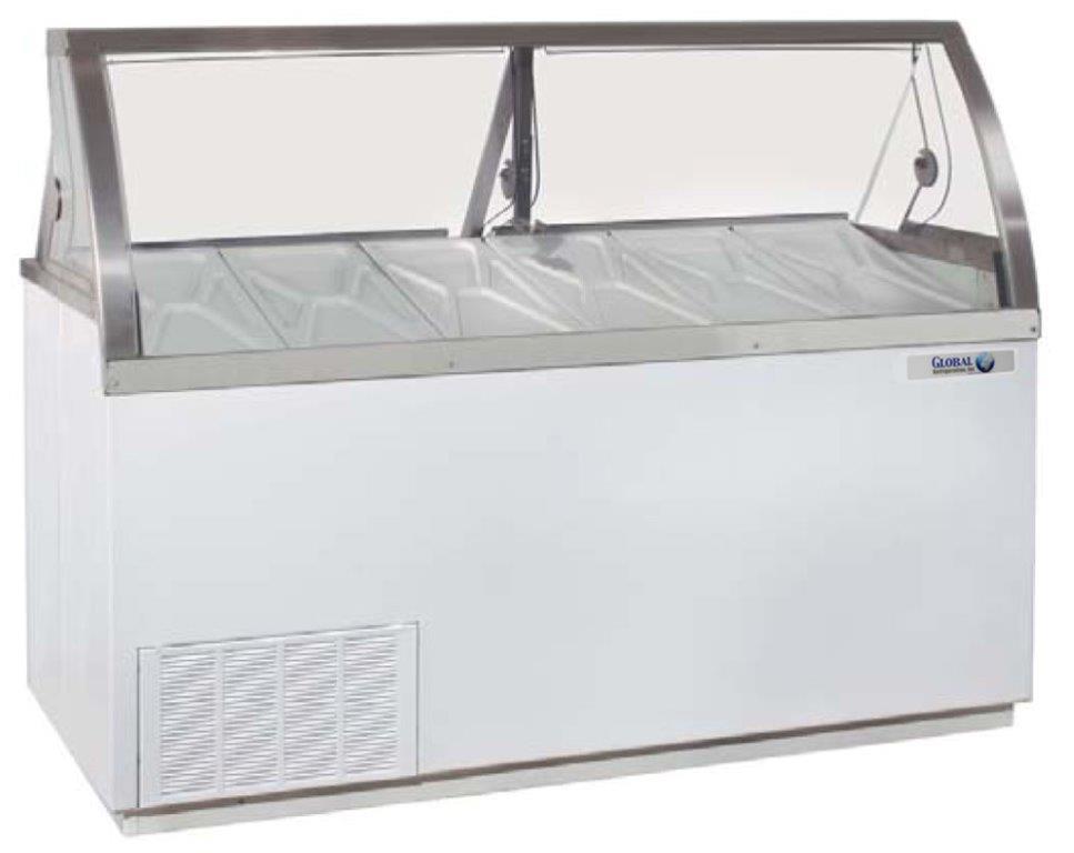 Global/Kelvinator CKDC67V Curved Front VisiDipper Ice Cream Dipping Cabinet- Dipping Cabinet -TurnKeyParlor.com
