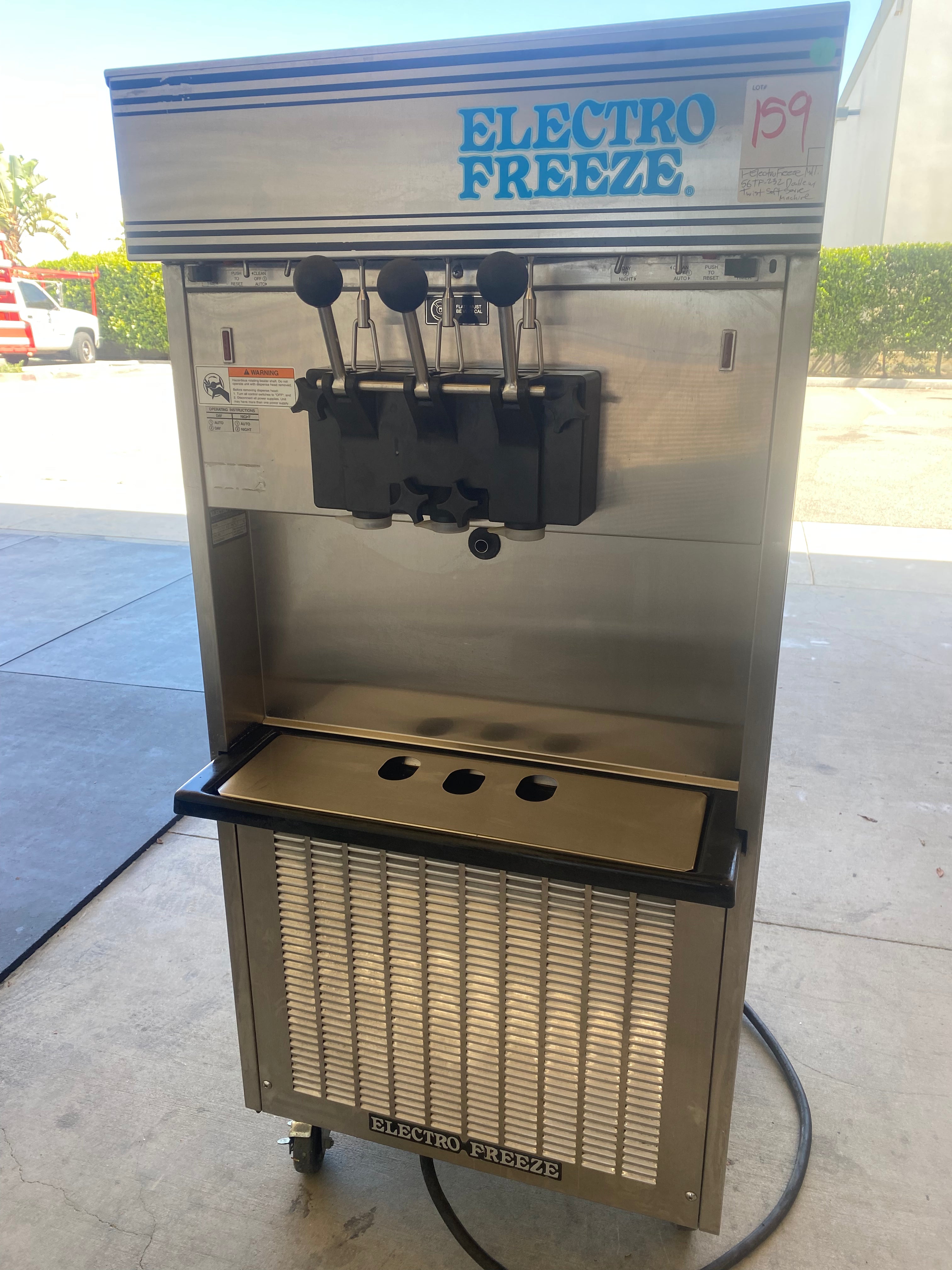 Electrofreeze 56TF-232 3 Phase Water Cooled Soft Serve Ice Cream Machine w/ Warranty