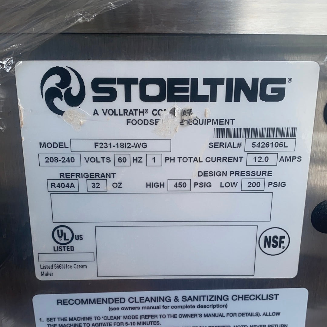 2014 Stoelting F231 1Ph Water