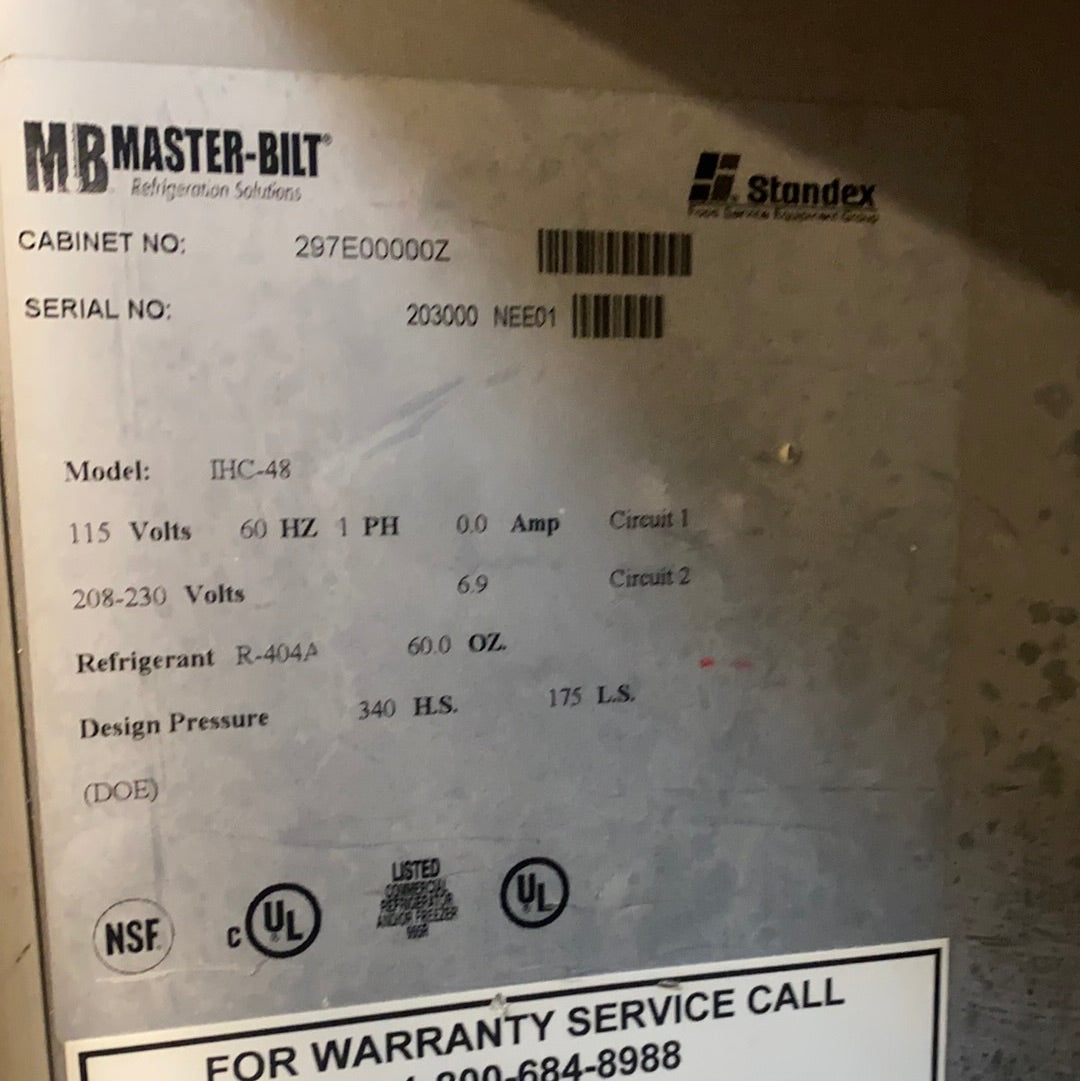 2015 Master-bilt Blast Freezer IHC-48