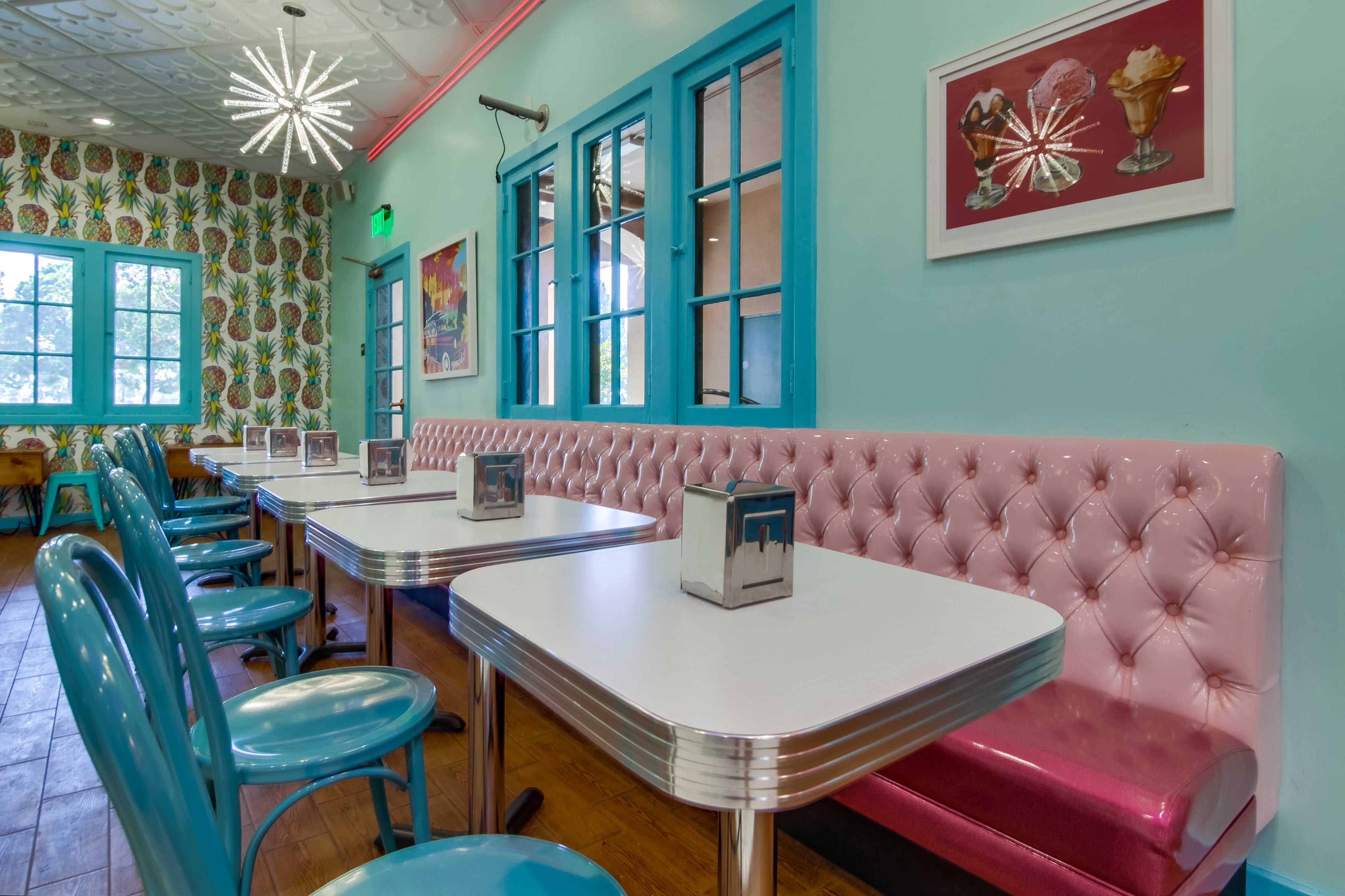 Retro Full Froyo and Ice Cream Store with 5 Stoelting Machines