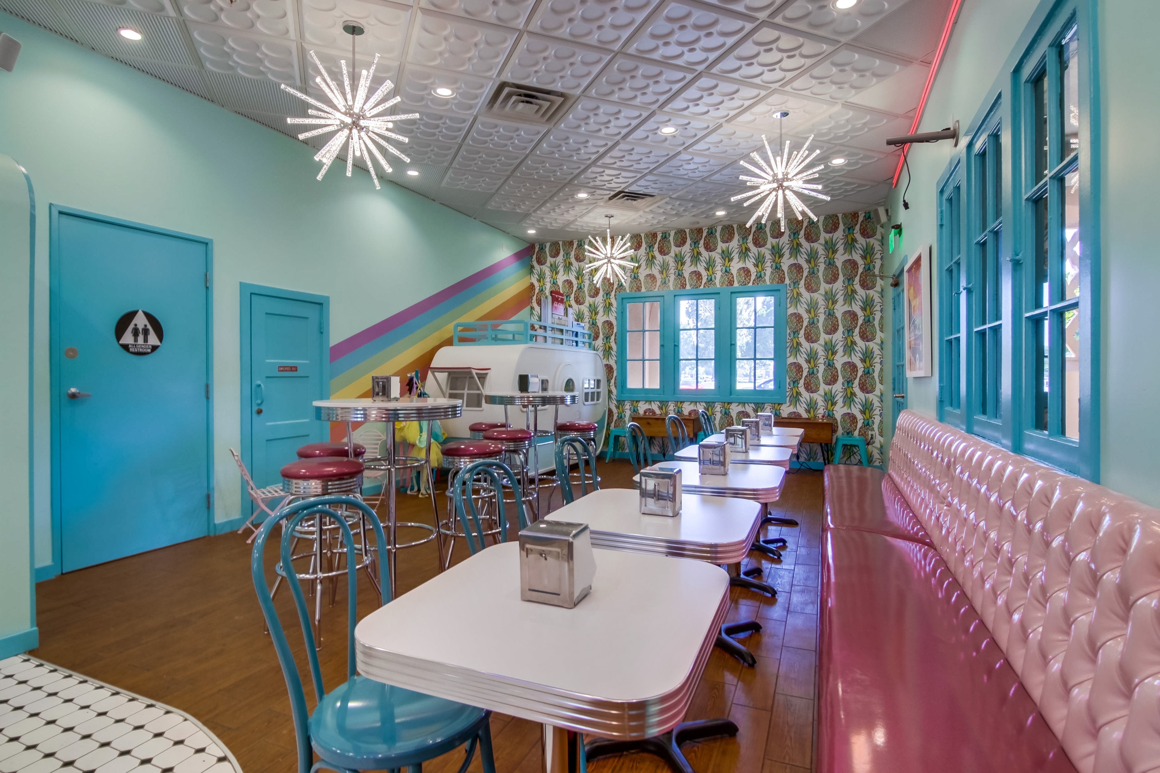 Retro Full Froyo and Ice Cream Store with 5 Stoelting Machines