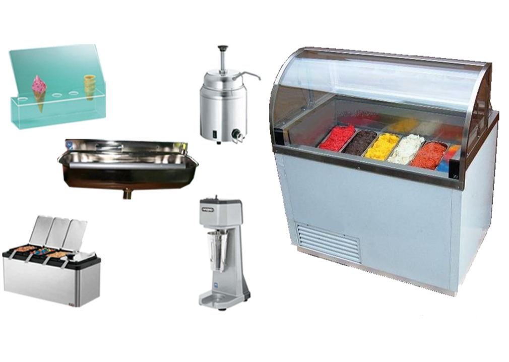 Starter Ice Cream Package Deal - 8 Flavor Gelato Nelson Cabinet