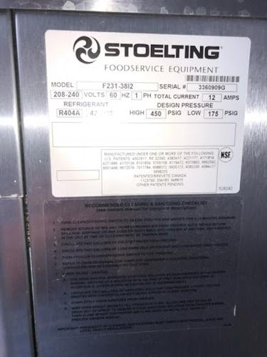 Used F231 Stoelting single phase water cooled 2011